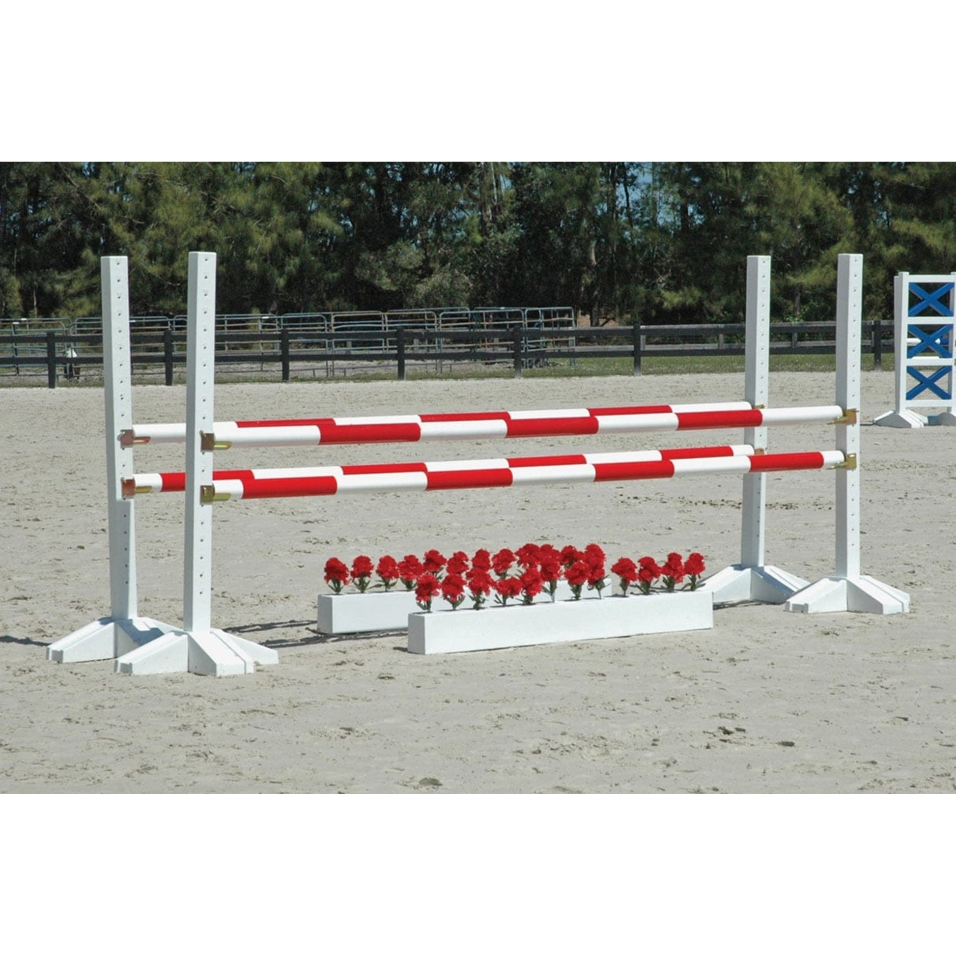 Burlingham Sports Striped Jump Poles - Set of 4
