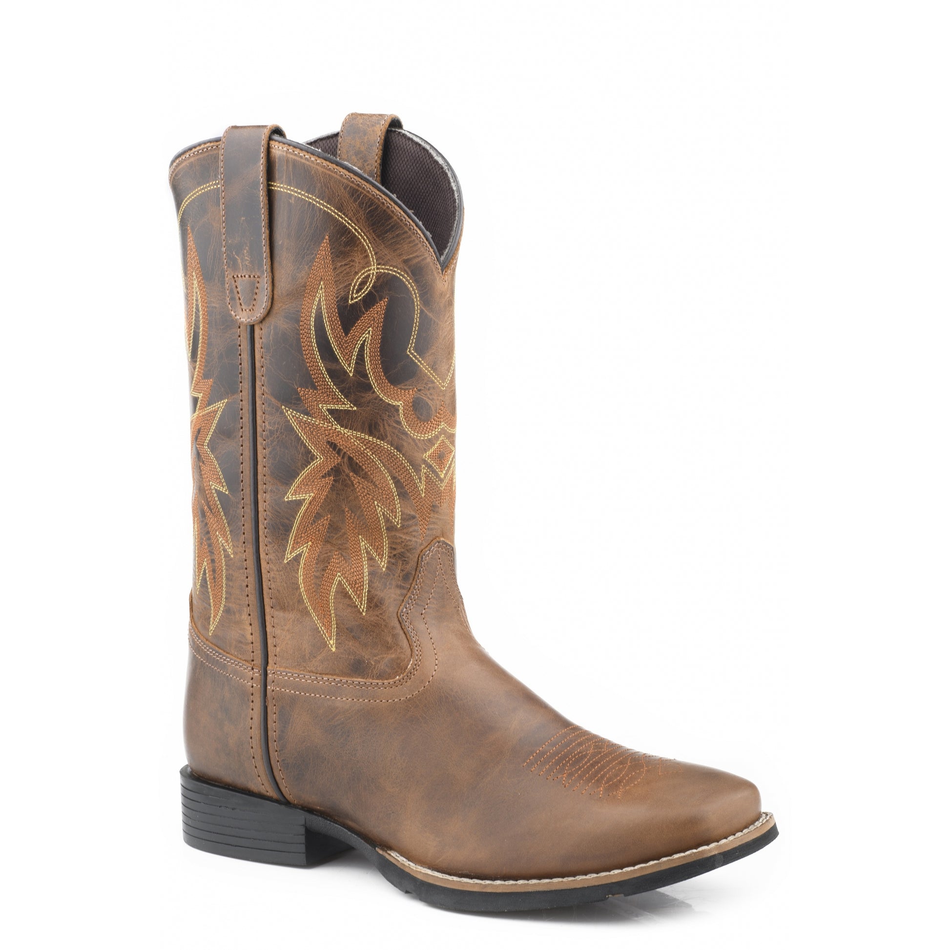 Roper Mens Brown Oiled Leathe Upper Western Boots