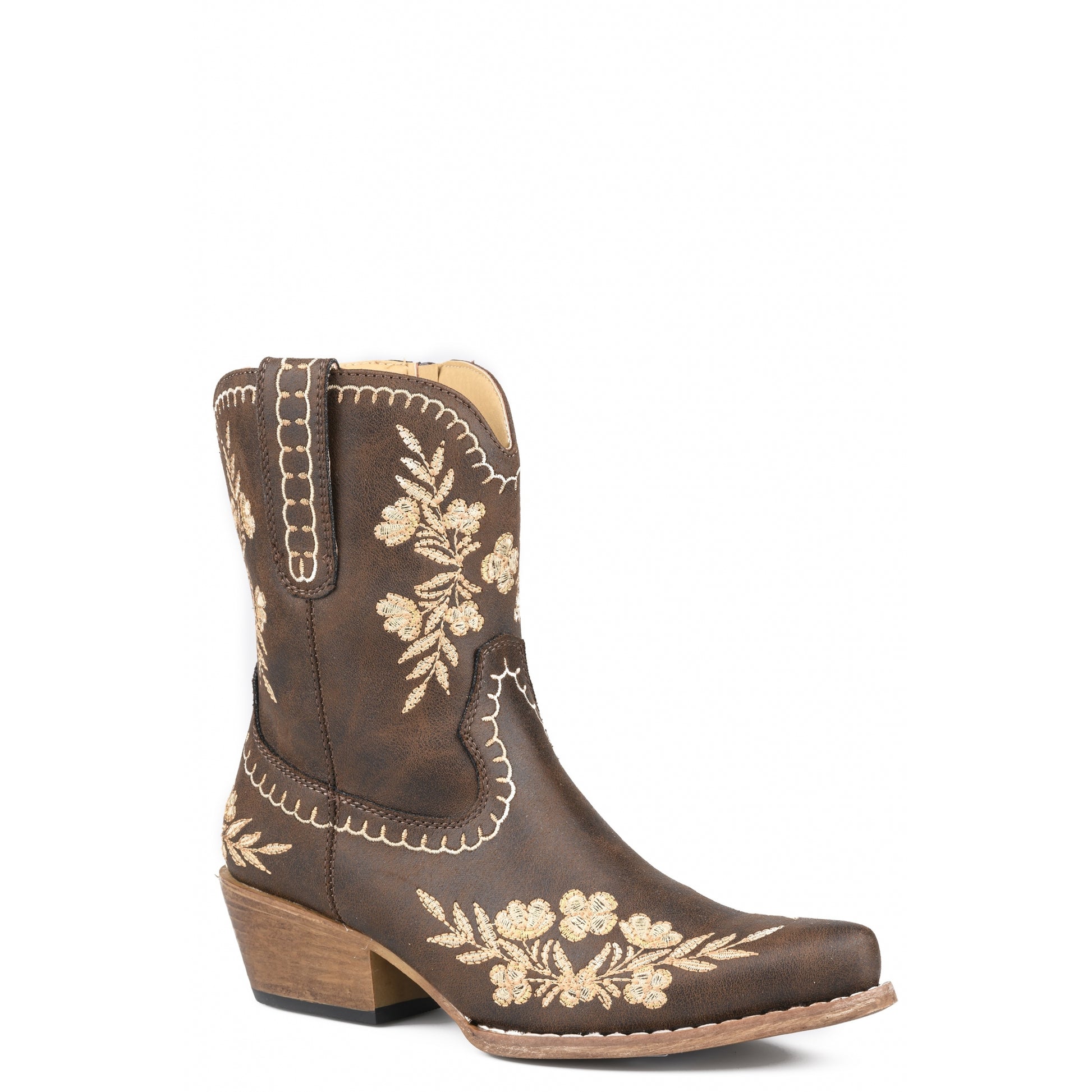 Roper Ladies Brown Floral 8" Fashion Boots