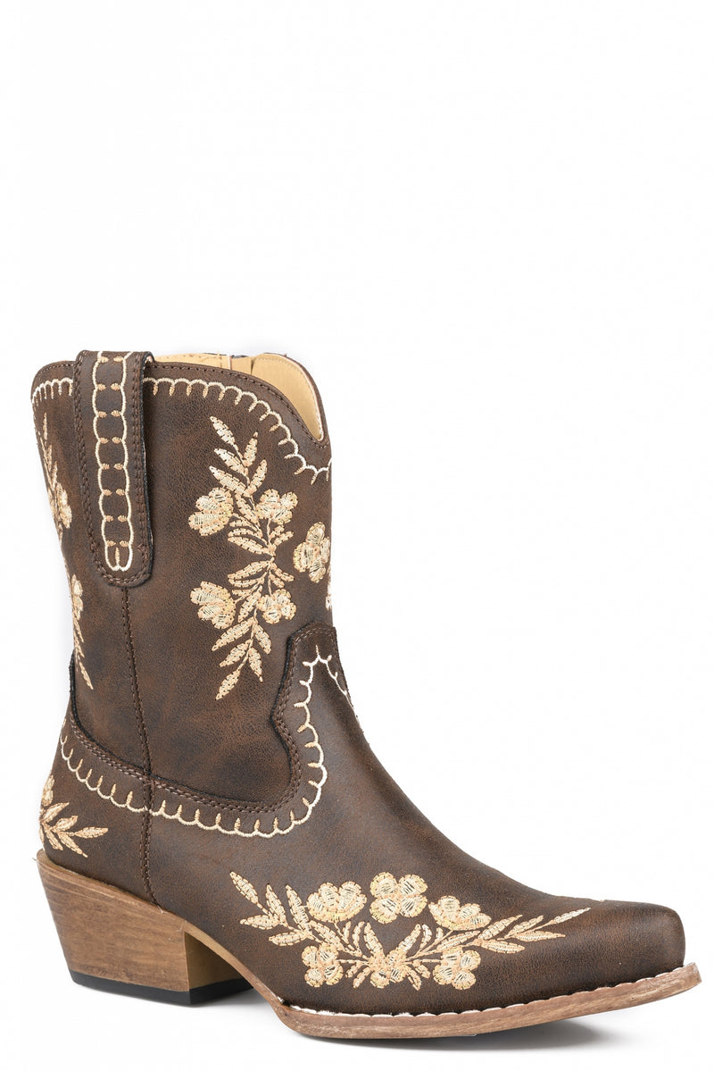Roper Ladies Brown Floral 8" Fashion Boots