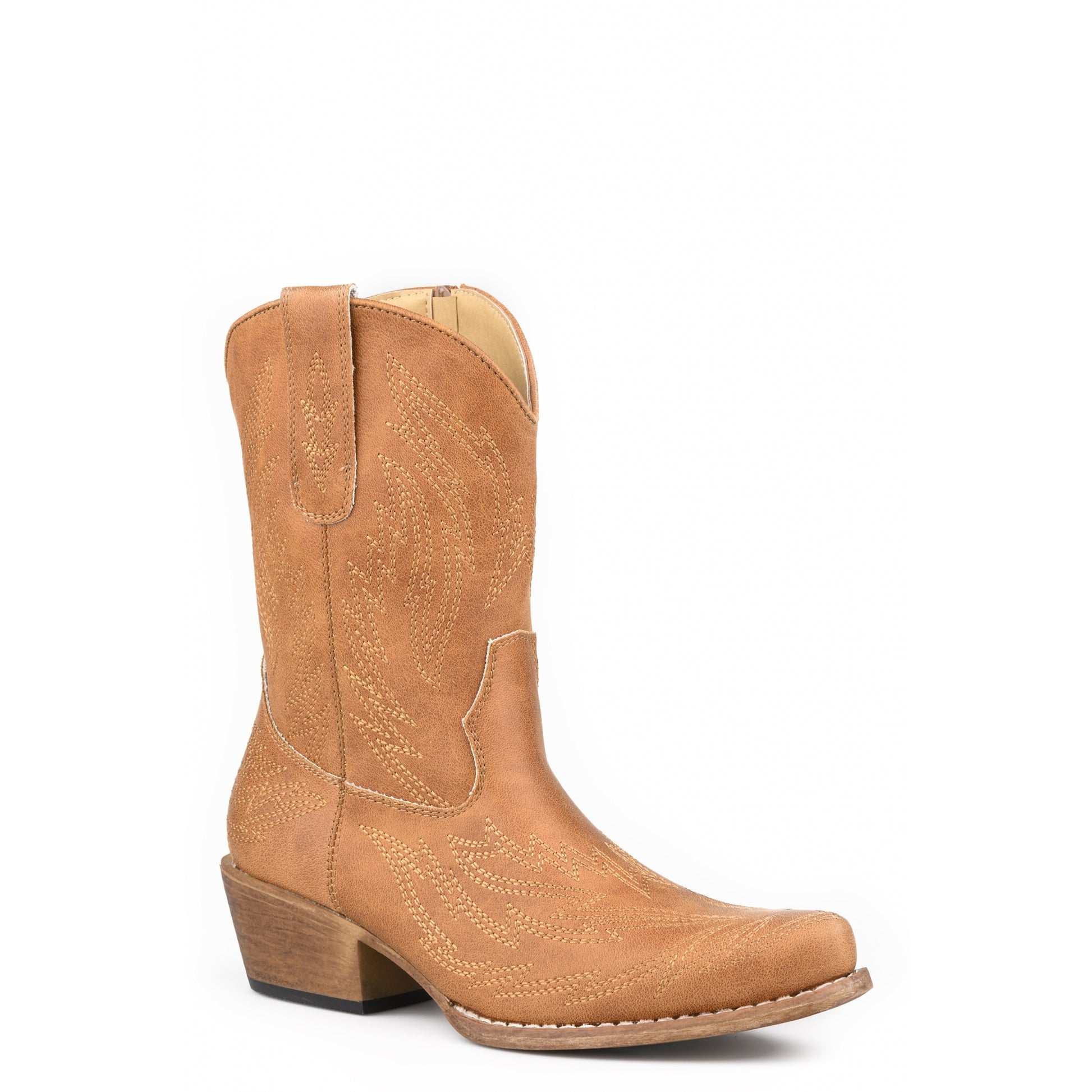 Roper Ladies Tan 9" Western Stitch Design Boots