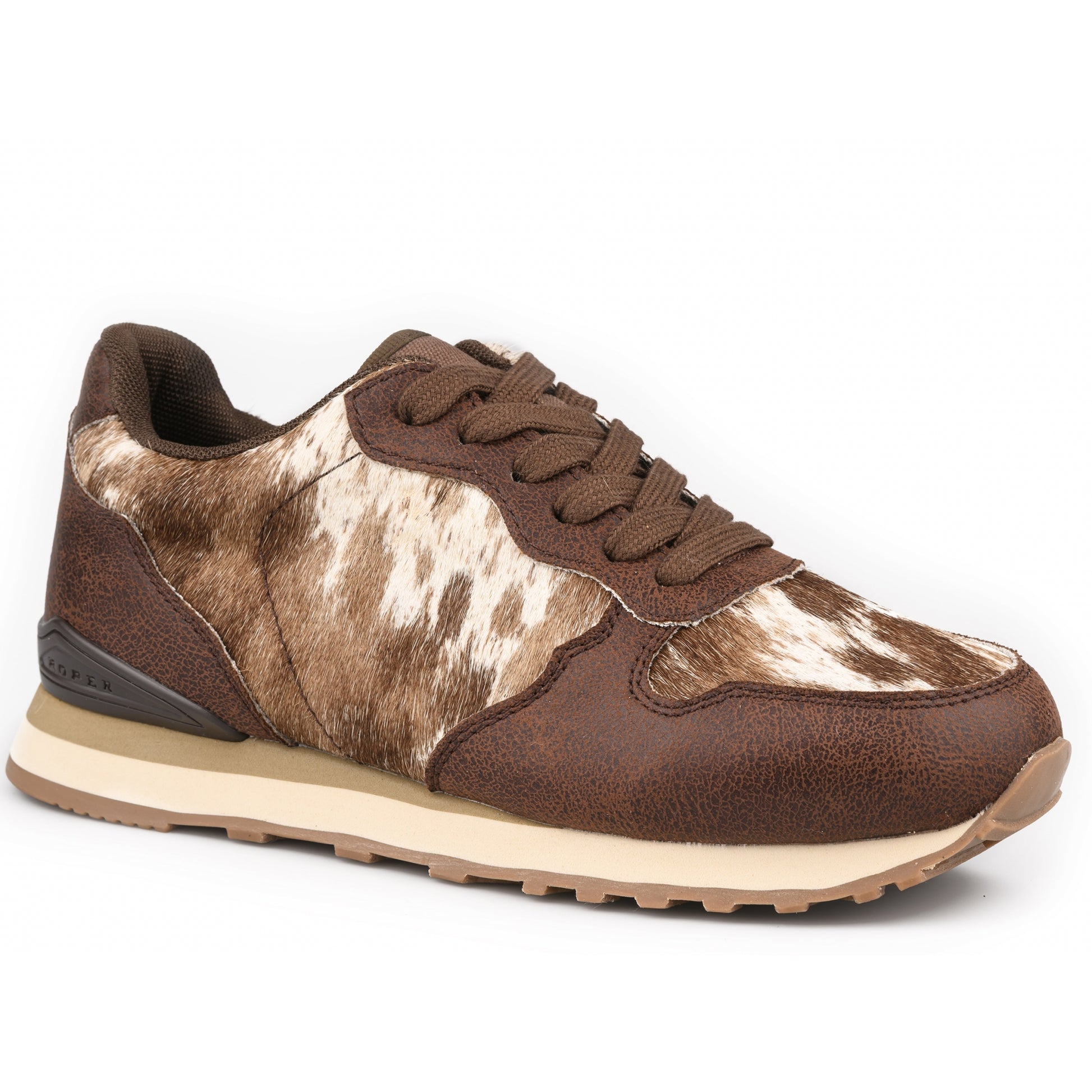 Roper Ladies Multi Brown Hair on Hide Leather Joggers