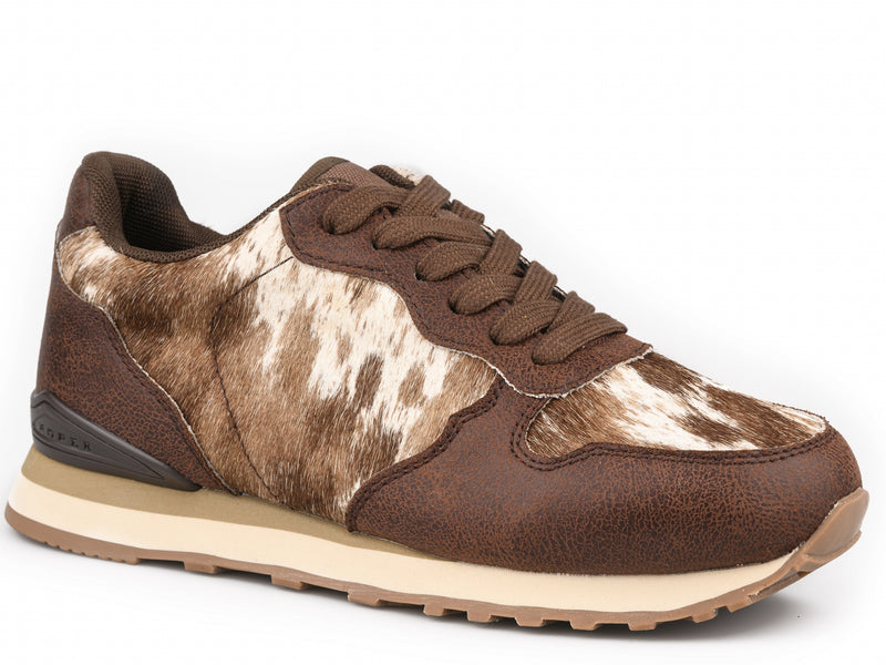 Roper Ladies Multi Brown Hair on Hide Leather Joggers