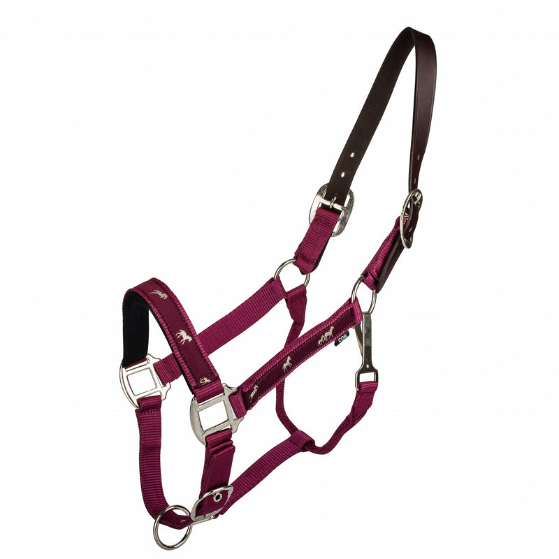 Gatsby Nylon Breakaway Halter with Horse Overlay & Snap