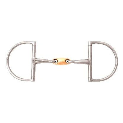 JP Korsteel Hunter Dee Ring Snaffle Bit with Copper Oval Link