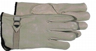 Grain Leather Buckle/Strap Gardening Work Gloves