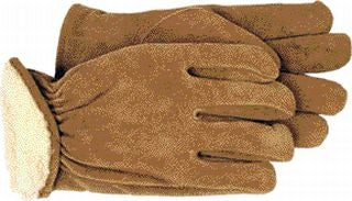 Pile Lined Split Leather Work Gloves