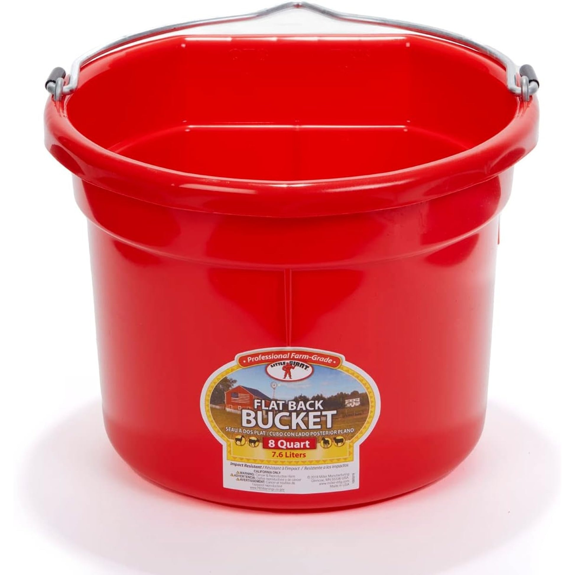 Little Giant Flat Back Plastic Bucket