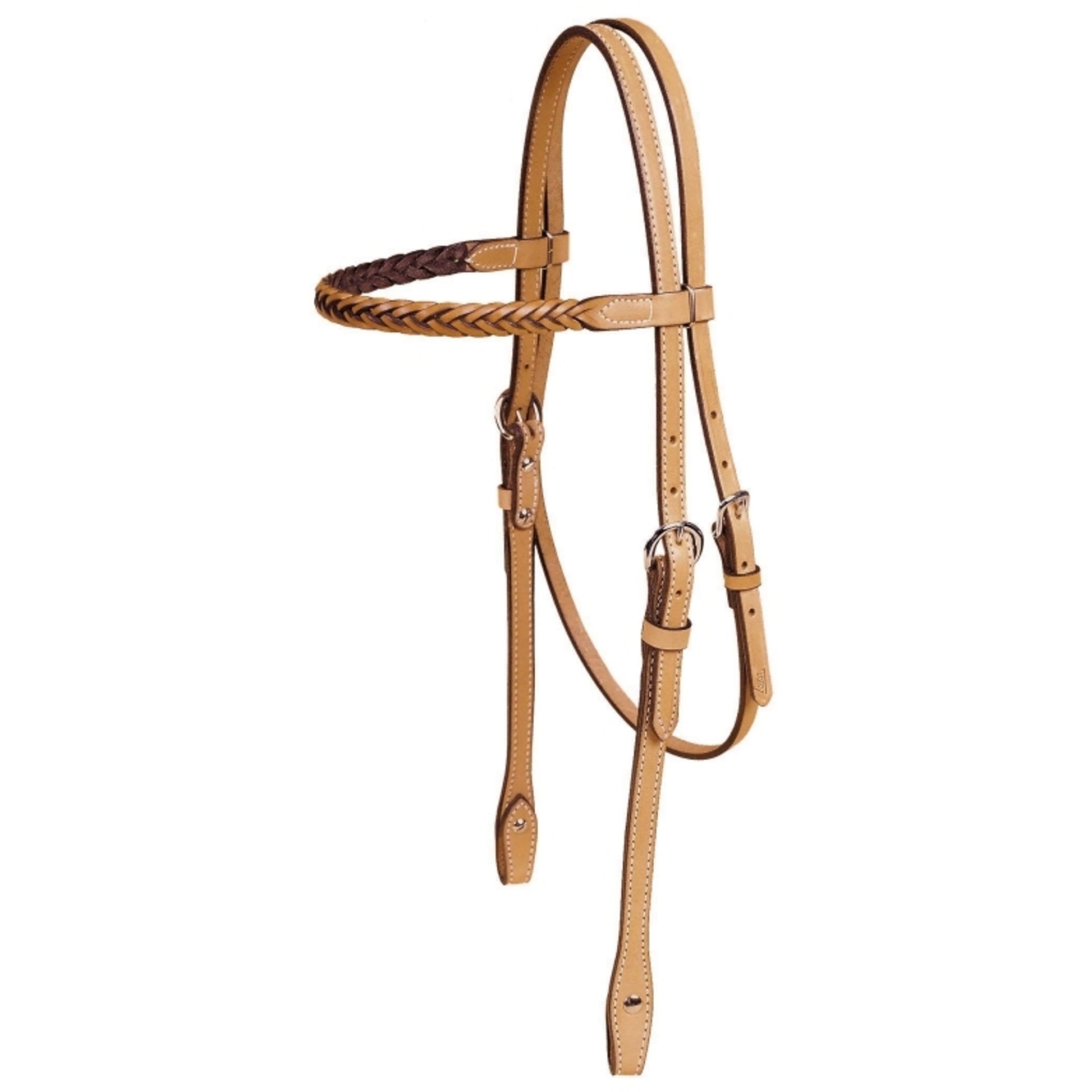 Tory Leather Braided Brow Band Headstall