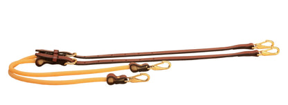 Tory Leather Adjustable Leather & Latex Tubing Side Reins