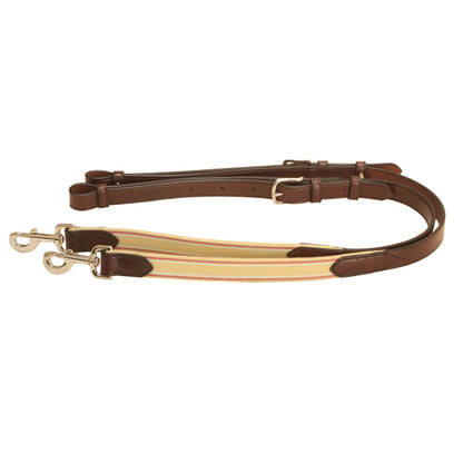 Tory Leather 1" Adjustable Leather & Elastic Side Rein
