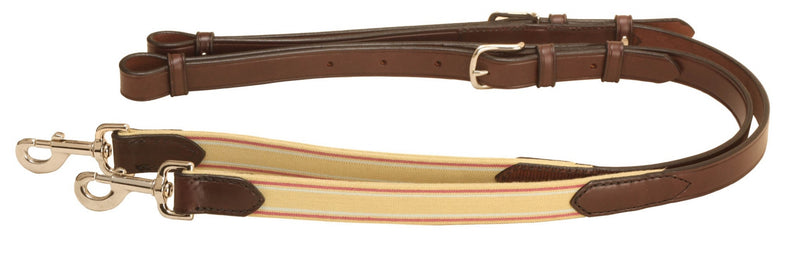 Tory Leather 1" Adjustable Leather & Elastic Side Rein