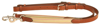 Tory Leather 1" Adjustable Leather & Elastic Side Rein