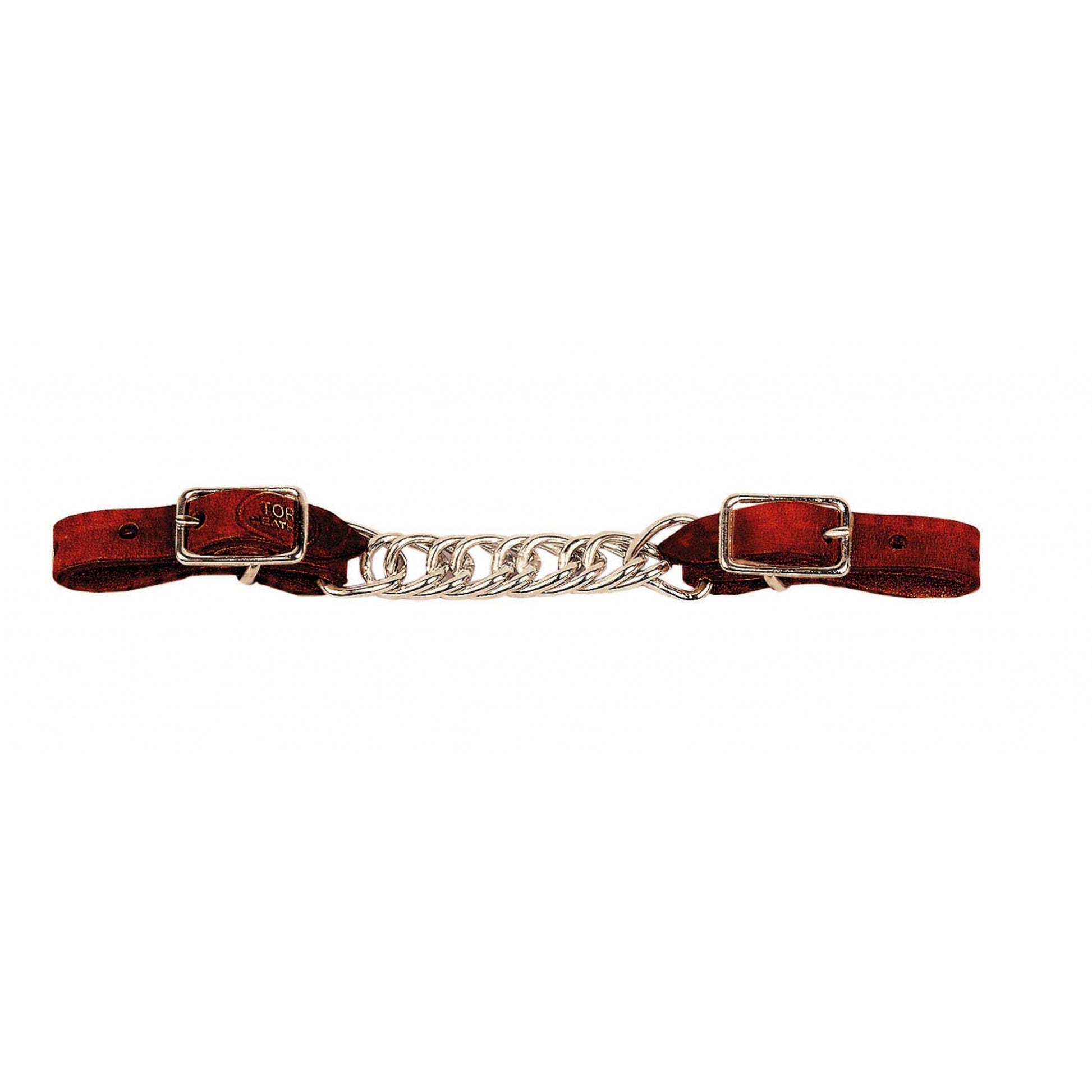 Tory Leather Flat Twisted Chain Curb Strap