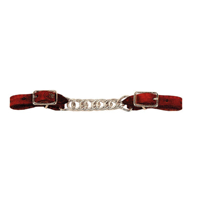 Tory Leather Flat Twisted Chain Curb Strap