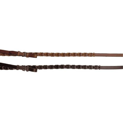 Tory Leather Laced Rein with Buckle Bit Ends