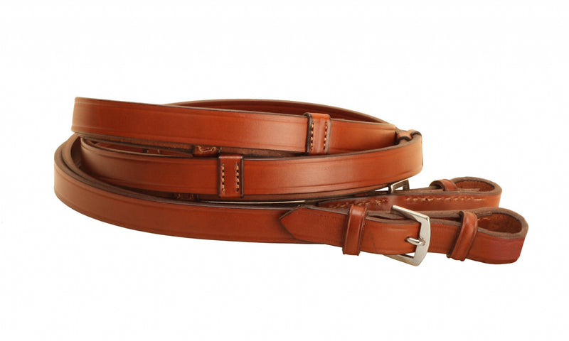 Tory Leather Reins with Buckle Ends and Stops