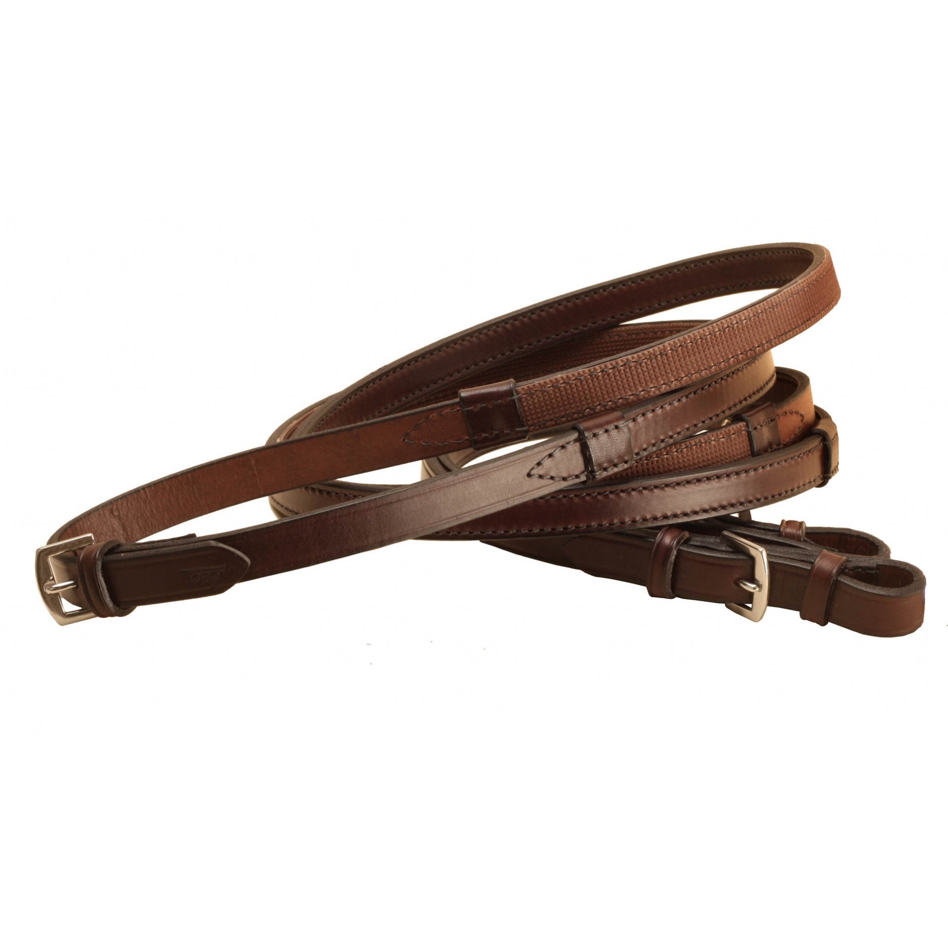Tory Leather English Reins with Rubber Inside Grip
