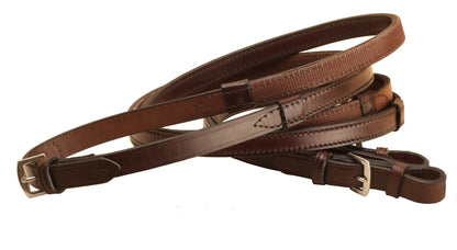 Tory Leather English Reins with Rubber Inside Grip