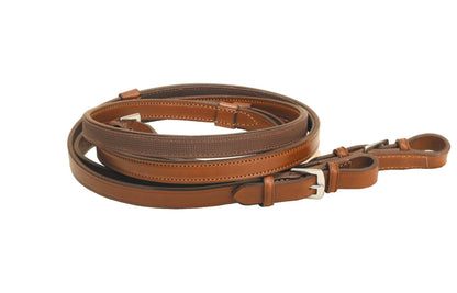 Tory Leather English Reins with Rubber Inside Grip
