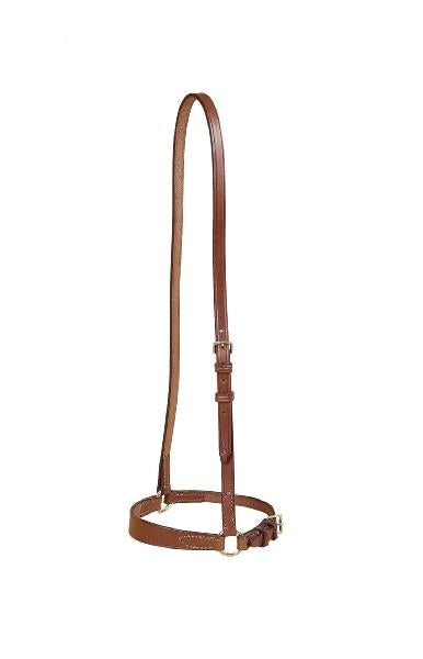 Tory Leather Bridle Leather Drop Noseband - Tapered Nose & Nickel Hardware