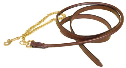 Tory Leather 3/4" Partial Rolled Lead - Brass Chain