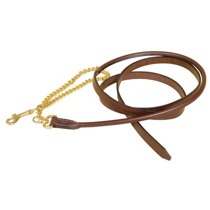 Tory Leather 3/4" Partial Rolled Lead - Brass Chain
