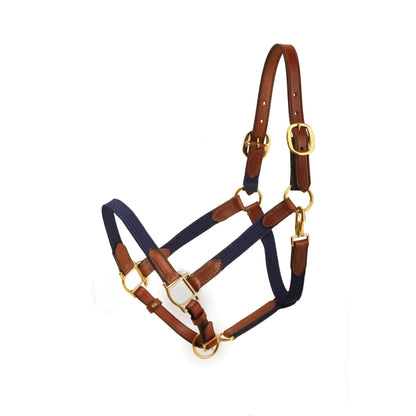 Tory Leather Leather & Cotton Web Halter