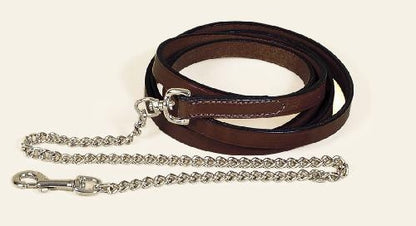 Tory Leather 3/4" Single Ply Lead - Brass Plated Chain