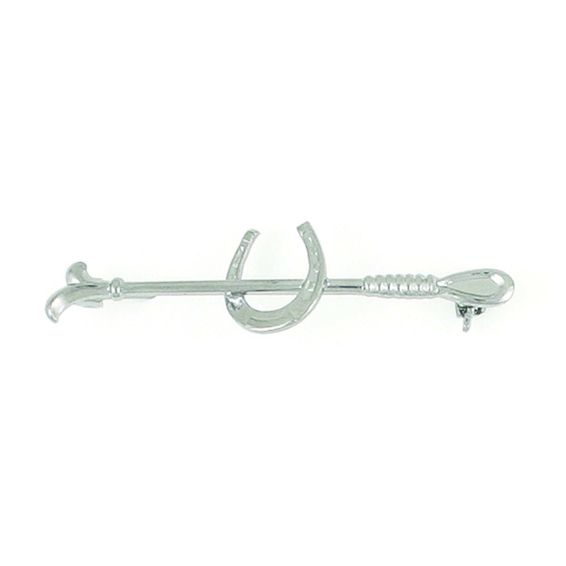 Finishing Touch Horseshoe with Crop Stock Pin