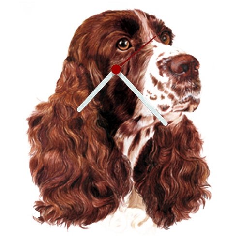 English Springer Spaniel Head Shaped Clock