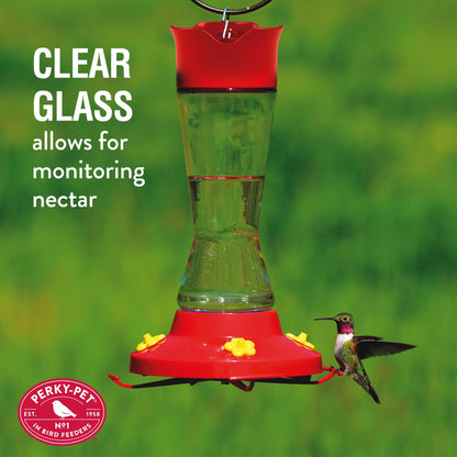 Perky-Pet Pinch Waist Glass Hummingbird Feeder