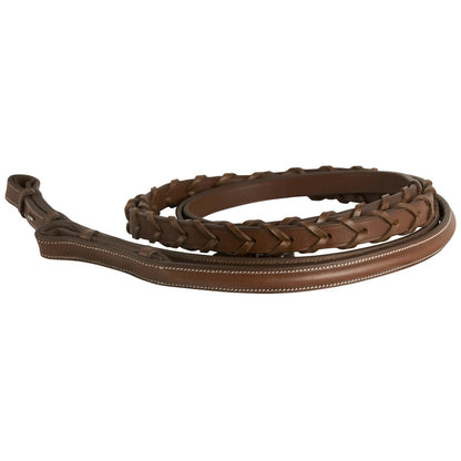 Da Vinci Plain Raised Laced Reins with Hook Stud Ends