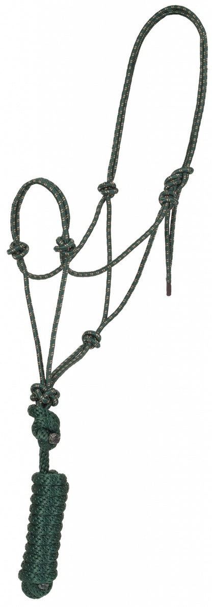 Mustang Economy Mountain Rope Halter and Lead