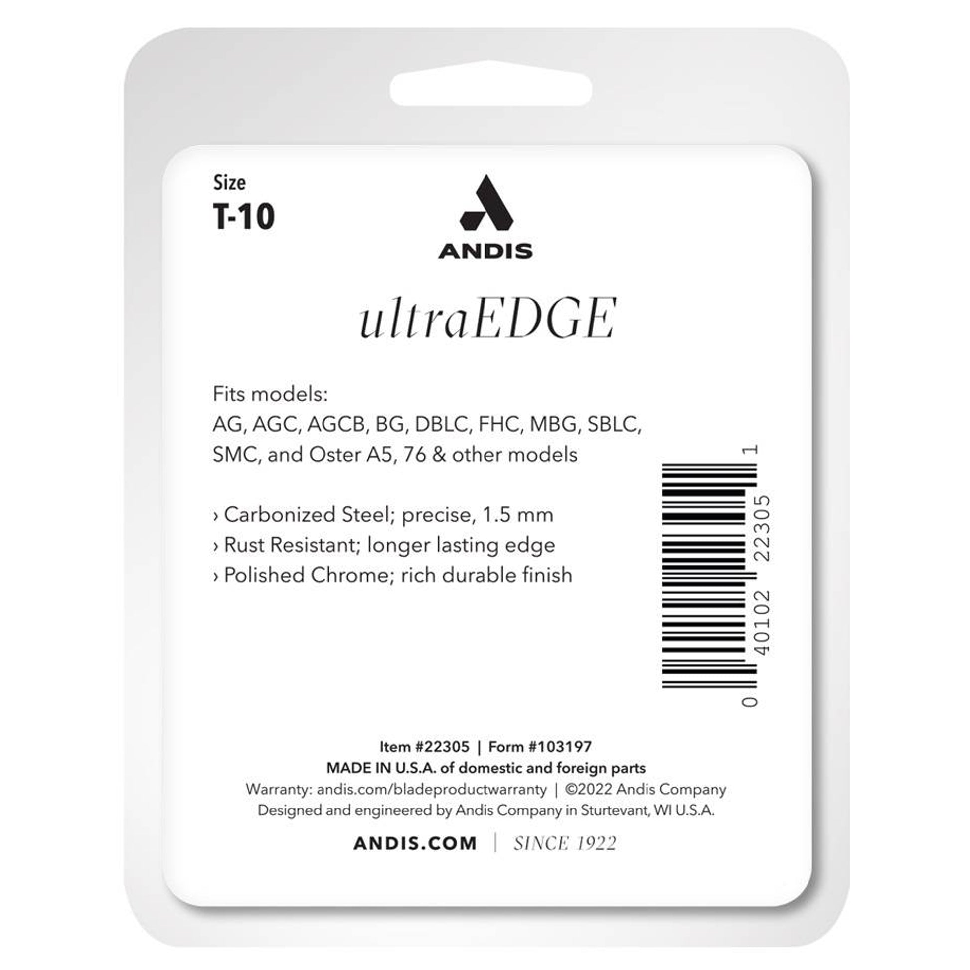 Andis UltraEdge T-10 Clipper Blades