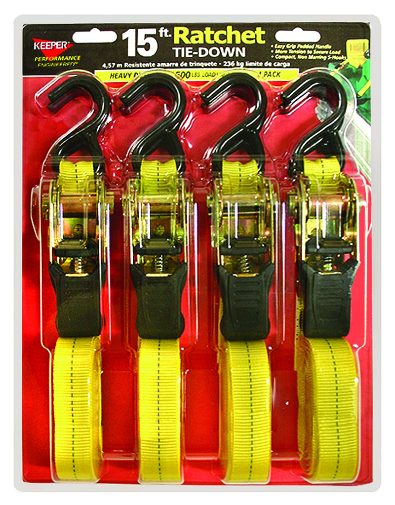 Ratchet Tie Down with Handle - 4 Pack
