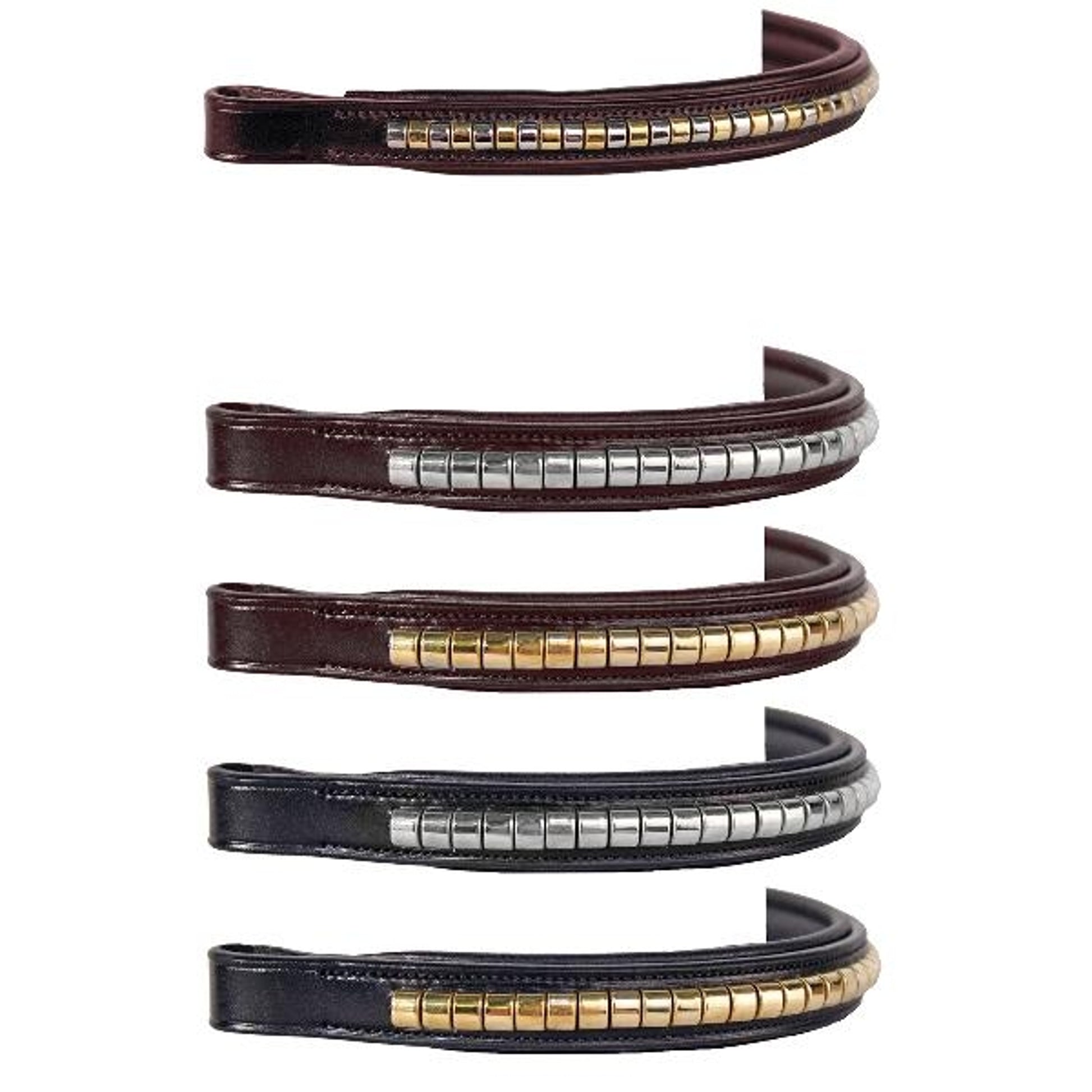 Nunn Finer Alternating Brass & Zinc Miniature Clincher Browband