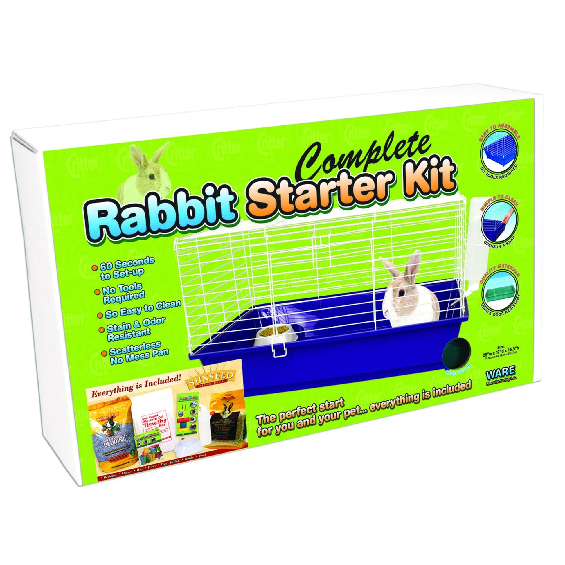 Ware Paper Rabbbit Ware Rabbit Starter Kit/Food Sunseedβ HorseLoverZ