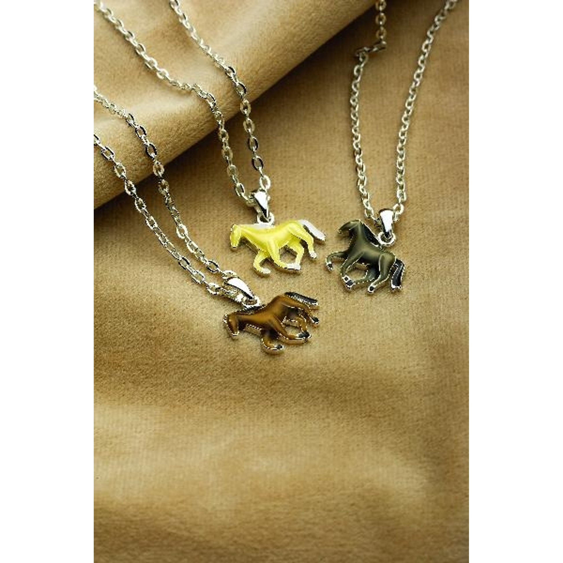 Galloping Horse Pendant Necklace