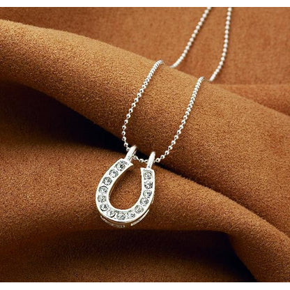 Rhinestone Horseshoe Necklace