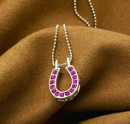 Rhinestone Horseshoe Necklace