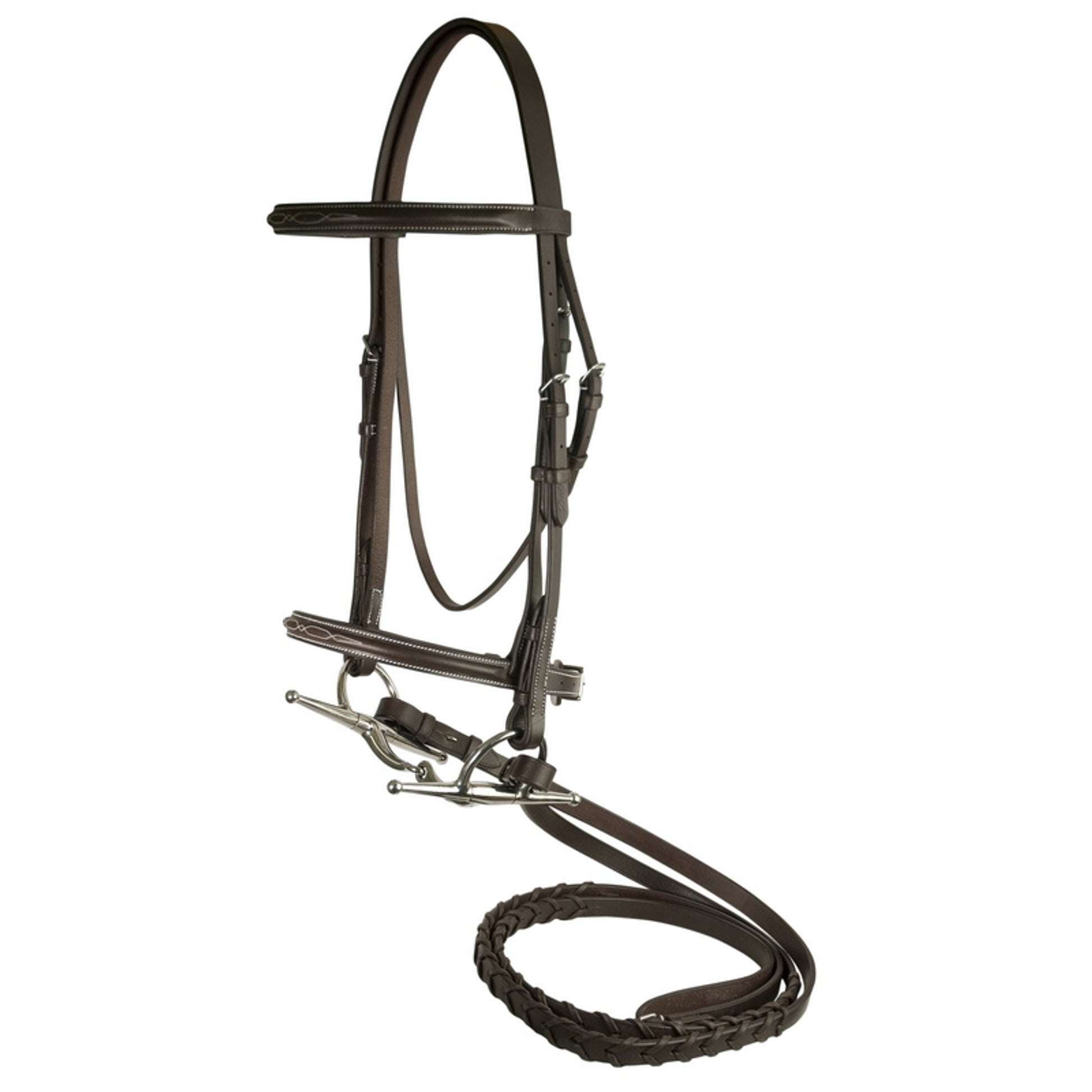 Da Vinci Fancy Raised Bridle with Flat Laced Reins