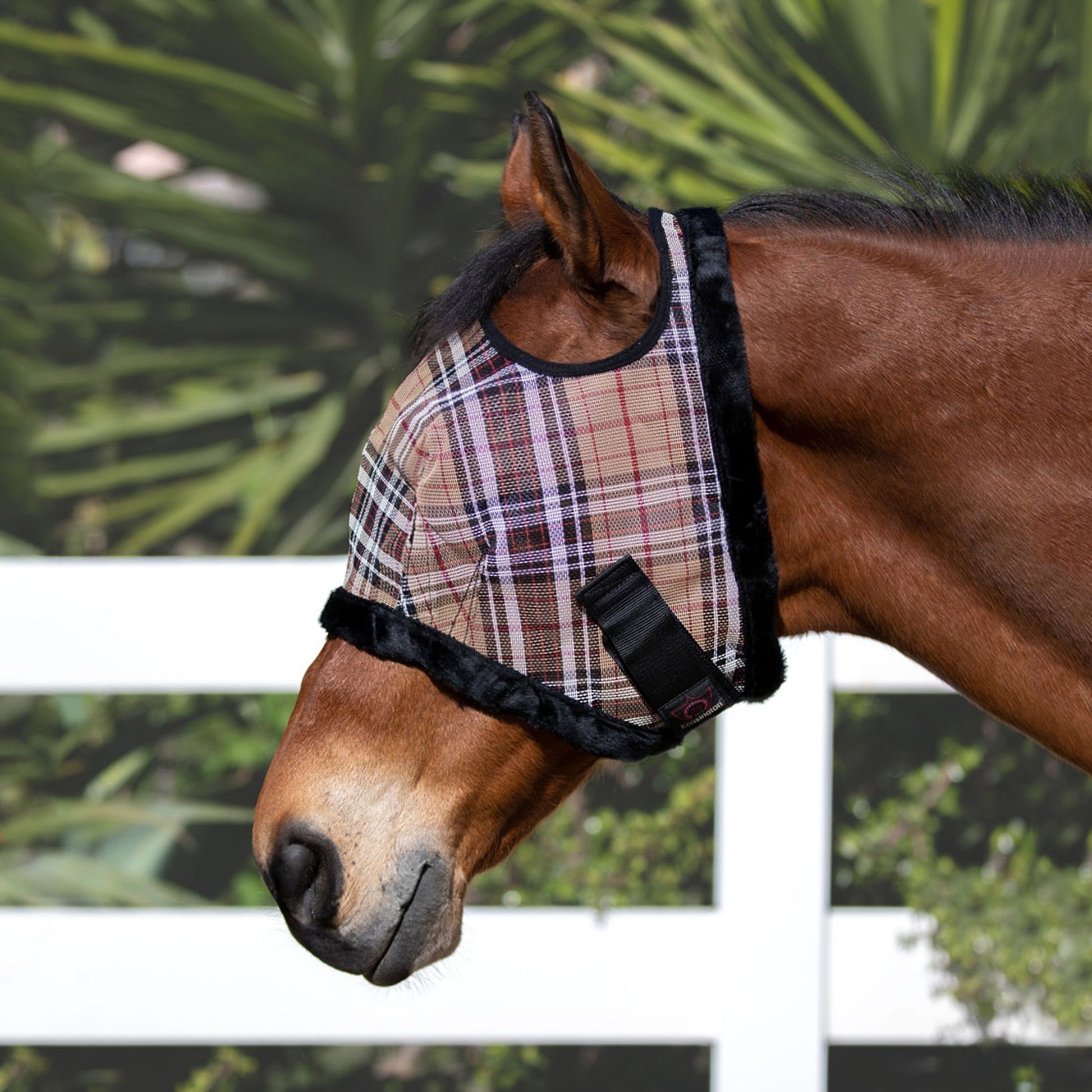 Kensington UV Fly Mask with Fleece Trim - Open Top