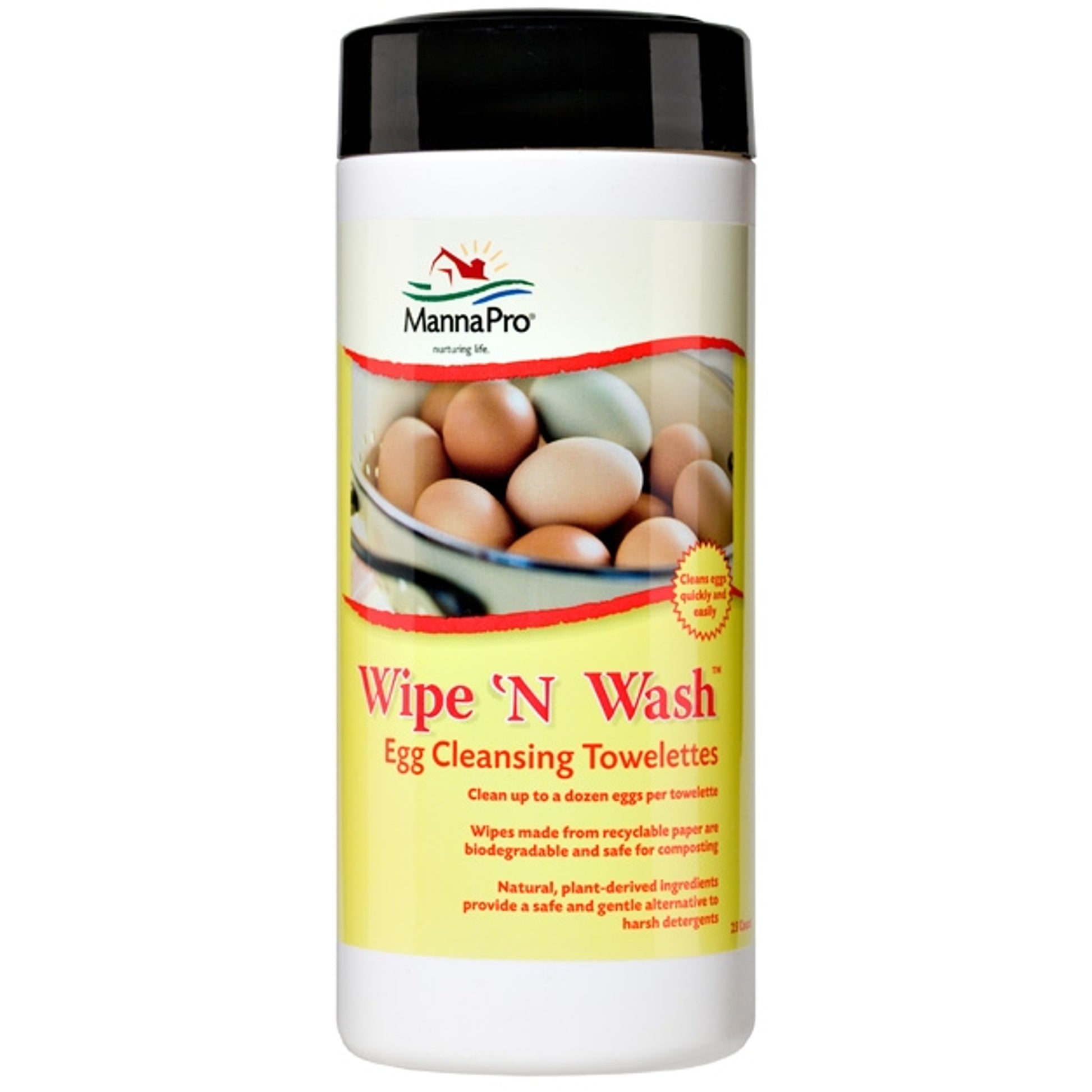 Manna Pro Wipe N Wash Egg Cleansing Towelettes