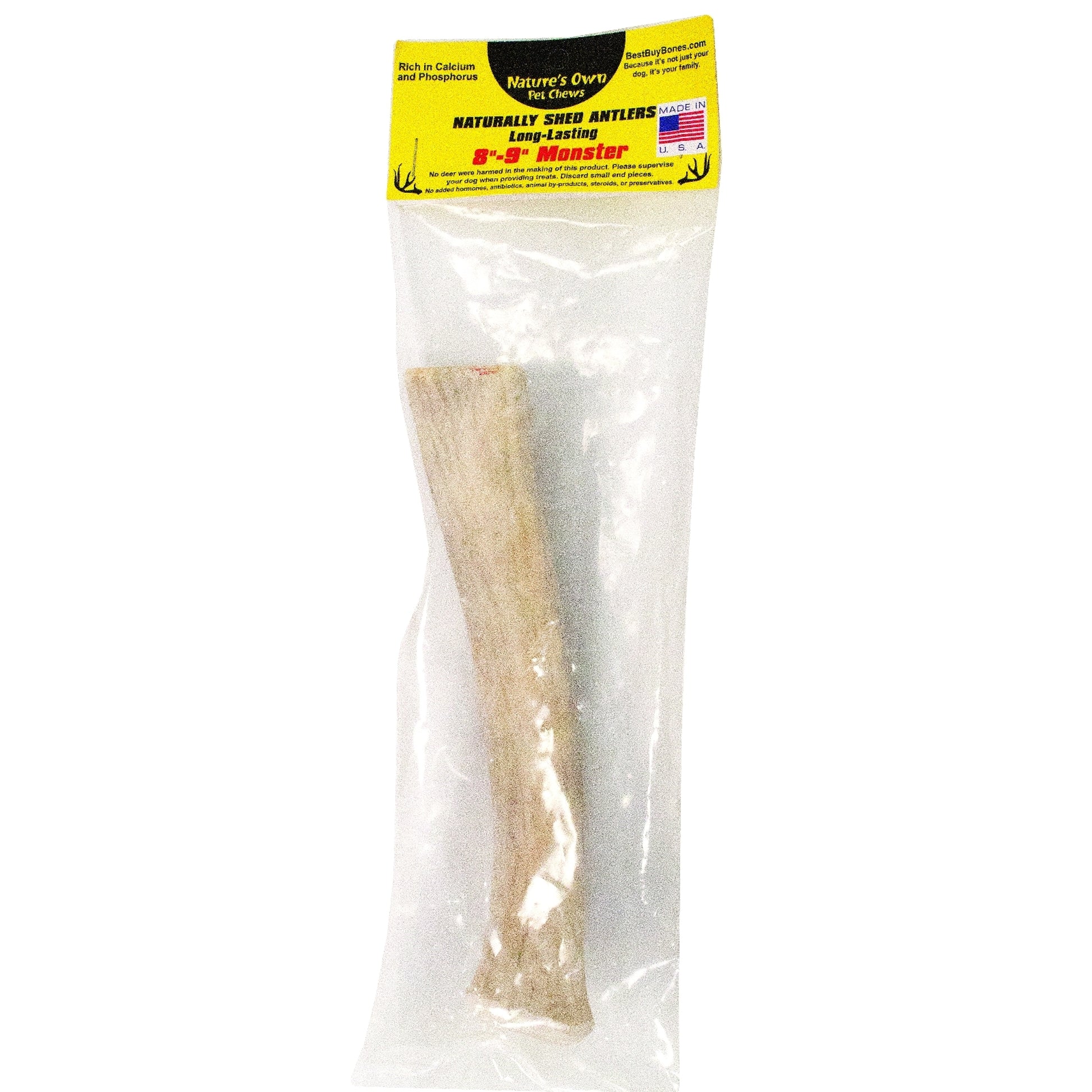 Nature's Own Pet Chews Packaged Monster Naturally Shed Antler