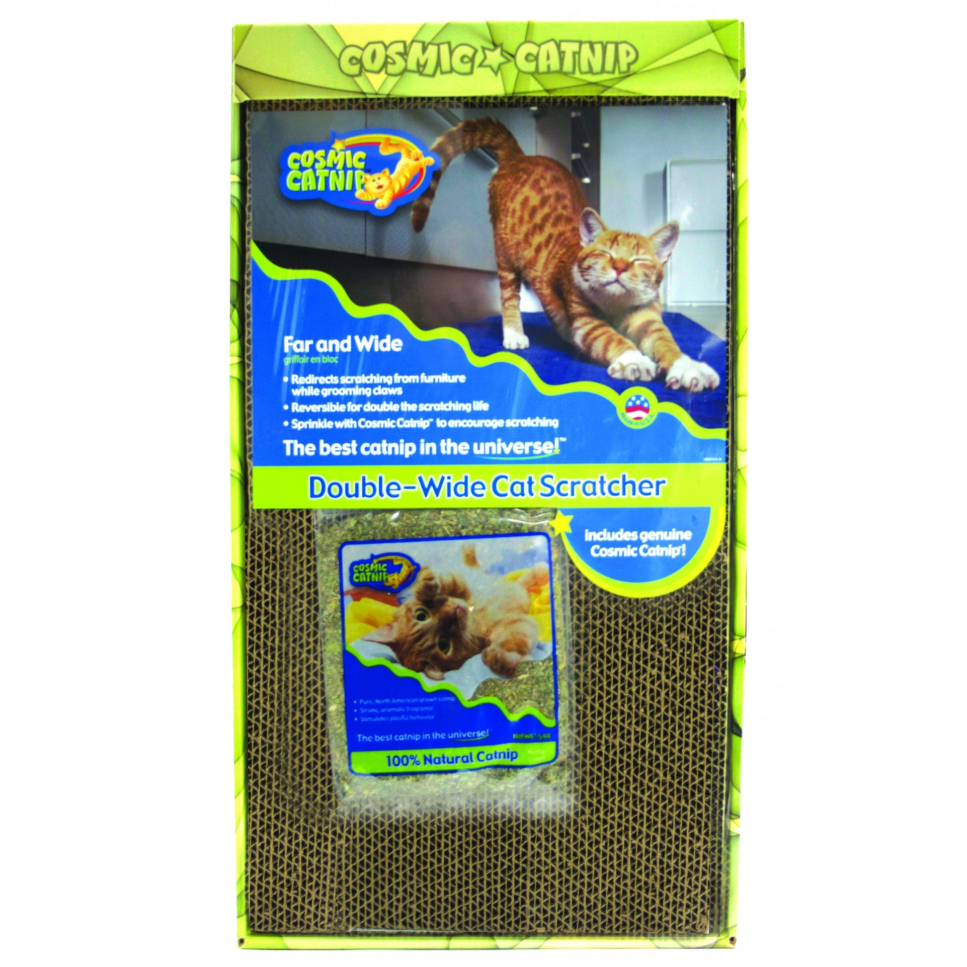Cosmic Catnip Double Wide Corrugated Cat Scratcher