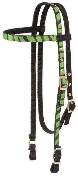 Tough-1 Zebra Print Browband Headstall