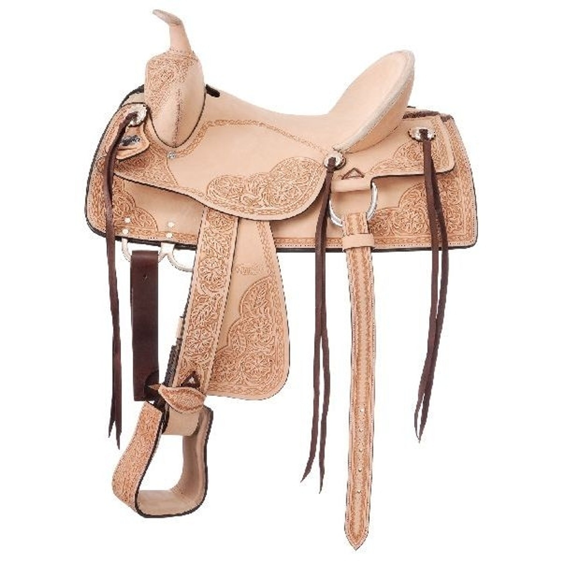 King Series Roma Old Time Hard Seat Roughout Trail Saddle