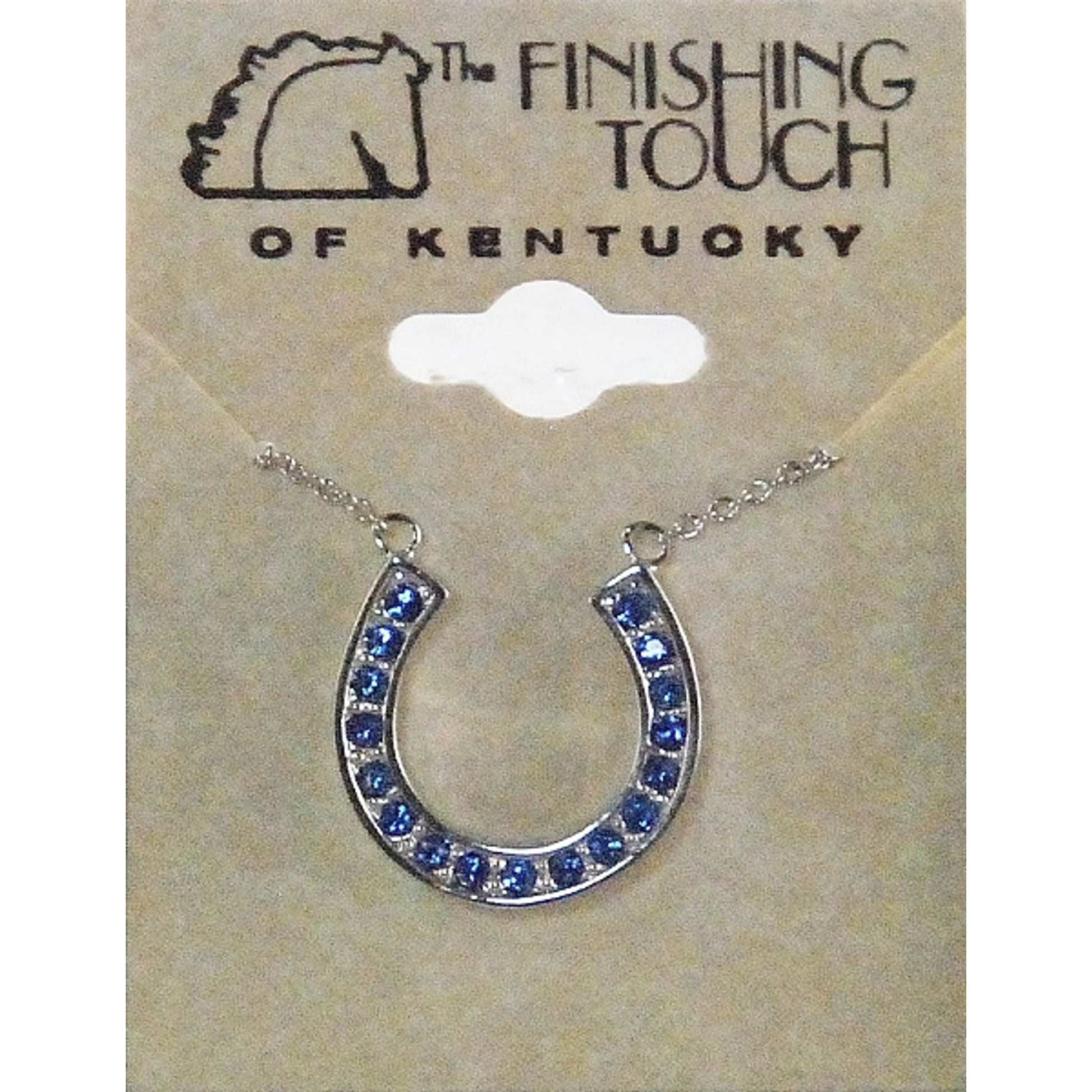 Finishing Touch Horseshoe with Light Sapphire Stone Necklace
