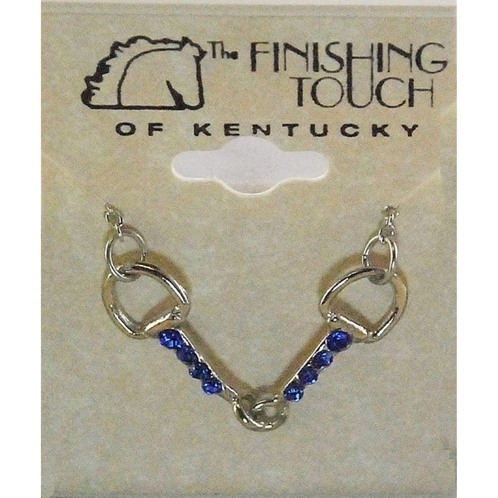 Finishing Touch Snaffle Bit with Sapphire Stones Necklace